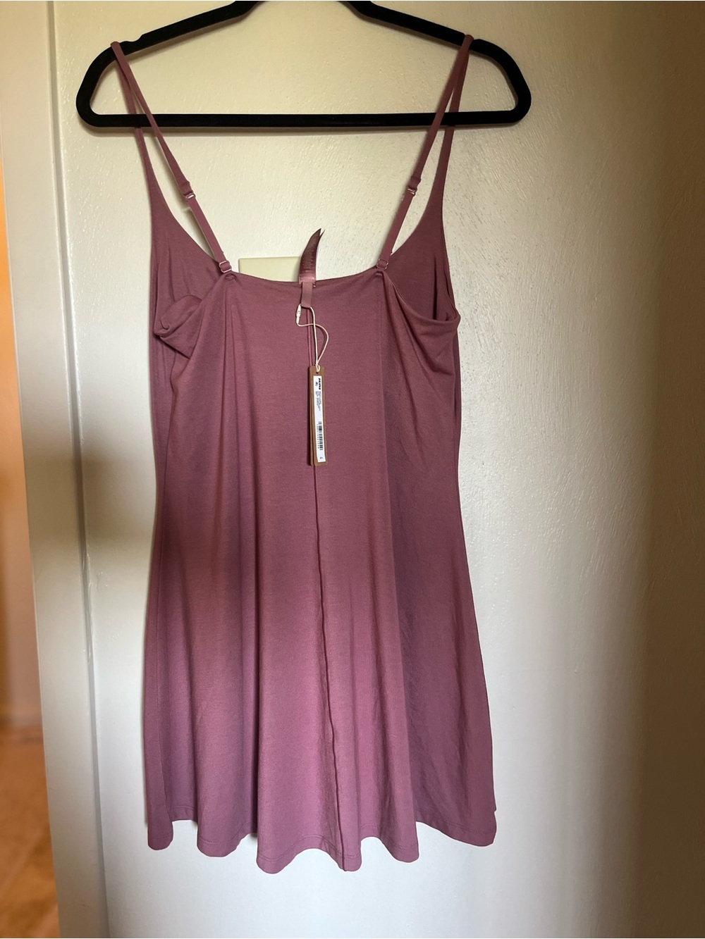 SKIMS Rose Mauve Mini Dress with Spaghetti Straps - Picture 4 of 5